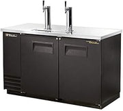 TRUE TDD-2-HC 59" Draft Beer System w/ (2) Keg Capacity - (2) Columns, Black, 115v