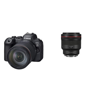 RF24-105mm F4 L is USM KIT with Rf 85mm F1.2 L USM Ds by Canon – Magnesium Alloy, Model EOS R6 Mark II