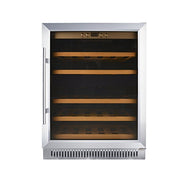 45261 Single Zone Wine Cooler - 51 Bottles Capacity by Omcan – Glass, black / stainless steel