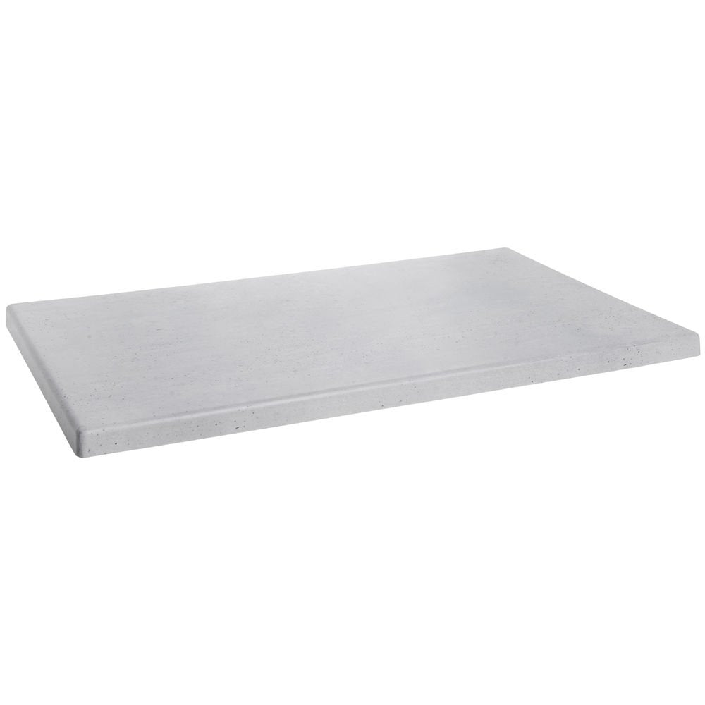 Display Riser Rectangular Concrete Look Grey - 23 3/4 L x 15" W x 1" H by HUBERT – Plastic, Gray, Model H0054-CONCRETE