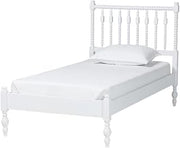 Baxton Studio Callison Spindle Platform Bed Turned Bed Frame White Twin