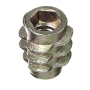 E-Z LOK #10-24 Internal Threads, 0.512" Length / Silver / 13mm Length Externally Threaded Inserts