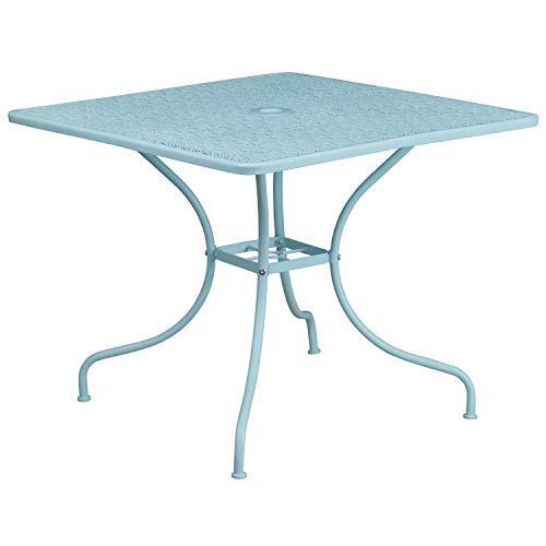 Flash Furniture Sky Blue / 35.5" / 4 Round Chairs + Square Table Conversation Sets