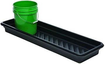 UltraTech 1031 Polyethylene Ultra-Utility Tray, 12 Gallon Capacity, 52-1/4" Length x 16-1/4" Width x 5" Height, Black