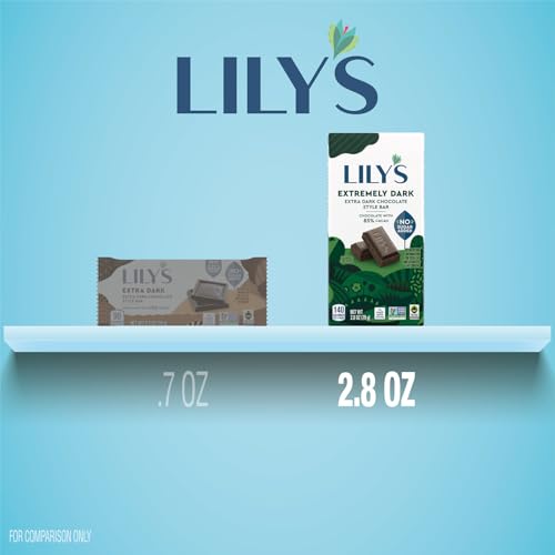 Lily's Extremely Dark Extra Dark Chocolate / 2.8 Ounce (Pack of 144) / Dark Brown Candy & Chocolate Bars