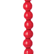9-Foot x 14MM Wooden Red Beaded Garland by Kurt S. Adler – 9 Foot x 14MM, Wood, Red, Model TN0066/R