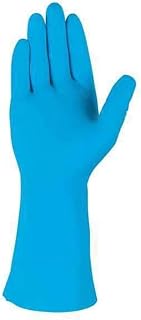 MCR Safety 5300S 13-Inch Seamless Nitrile Rubber Gloves, Small, Blue