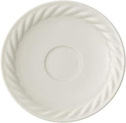 Villeroy & Boch Montauk Mocha/Espresso Saucer, 12 cm, Premium Porcelain, White