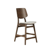 Solid Wood Fabric-Upholstered Counter Chairs Set of by Starlight Canyon Home – Solid + Manufactured Wood, Foam, Fabric (Polyester), Beige, Pack of 6