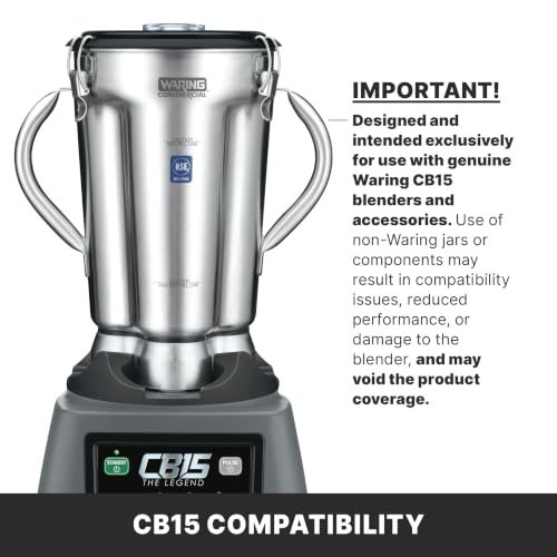 Waring SS Container | Blade and Lid / 1-Gallon / Silver Blender Replacement Parts