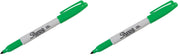 Sharpie 1 Count (Pack of 2) / Green / Fine,Permanent Permanent Markers