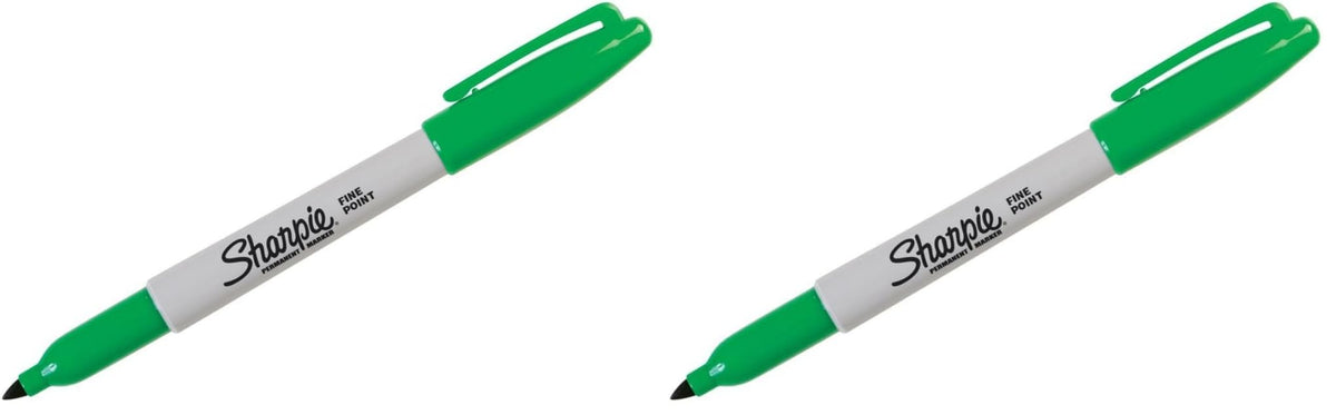 Sharpie 1 Count (Pack of 2) / Green / Fine,Permanent Permanent Markers
