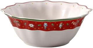 Villeroy & Boch Delight Bowl Medium, White | White and colorful porcelain bowl, dishwasher and microwave safe, ideal for rice, pasta, or vegetable side dishes