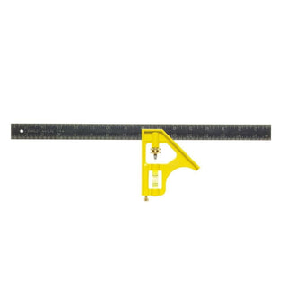 16 in. Blade Combination Square by STANLEY – One Size, Blend, Black, Yellow, Model 46-131