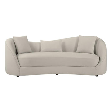 Contemporary Asymmetrical Sofa in Light Gray Fabric by Best Quality Furniture – Fabric, Grey, Model S70-S