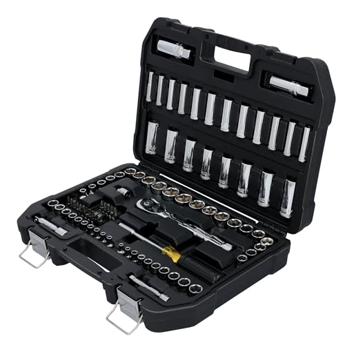 DEWALT NEW 84 Piece Set / STANDARD / Black, Yellow Drive Socket Sets