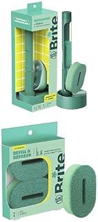 Fillable Dishwand with Drain + Dry Stand+Scotch-Brite Refill Scrubbers, 2 Pack
