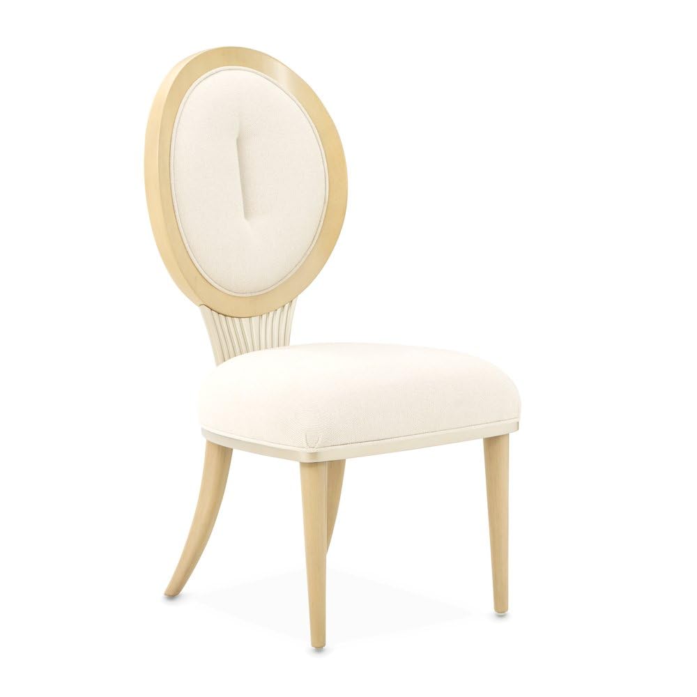 Brown Camellia Field Dining Side Chair Set of by Michael Amini – Solid; Manufactured Wood, Caramel, Model N9090003-134
