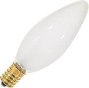Satco S3380 120V E14 Euro Base 25-Watt B9.5 Light Bulb, Frosted