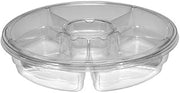 Douglas Polyethylene Embassy Deep Tray Clear, 16" Diameter | 25/Case