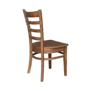 Solid Hardwood Side Chair with Distressed-Finish by Furnifact – Wood, Distressed Oak