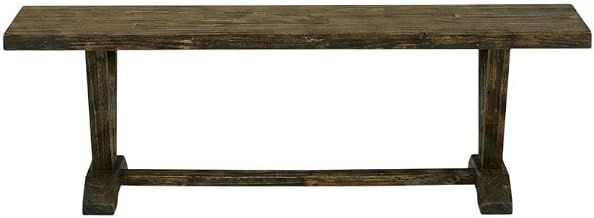 Furnifact Wooden Dining Bench with V-Style Mid-Century Modern Base, Wood Bench for Dining Table or Kitchen, Wooden Bench Indoor
