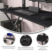 Flash Furniture 23.8L x 45.8W inches / Black / Classic Computers & Accessories