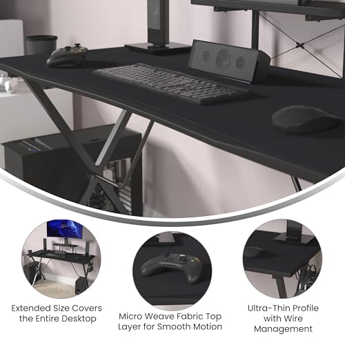 Flash Furniture 23.8L x 45.8W inches / Black / Classic Computers & Accessories