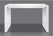 Wood MDF Lacquered Bar Table in White (60"X18"X40"H)