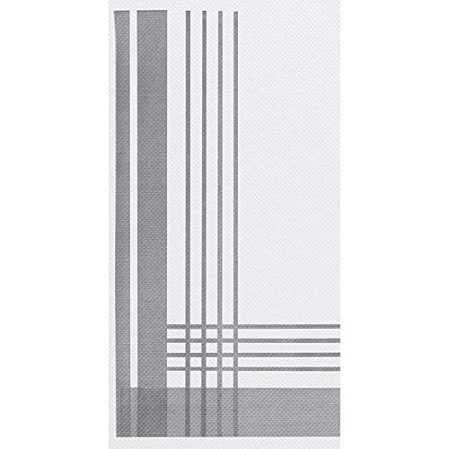 8" x 4" FashnPoint Slate Gray Plaid Dinner Napkins by Hoffmaster – 15.5", Paper, Gray, White, Pack of 800, Model FP1123