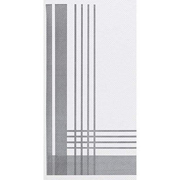 8" x 4" FashnPoint Slate Gray Plaid Dinner Napkins by Hoffmaster – 15.5", Paper, Gray, White, Pack of 800, Model FP1123