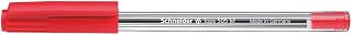 Schneider 150602 Tops 505 Ballpoint Pen (Clip Cap, Stainless Steel Tip M) Pack of 50 Red