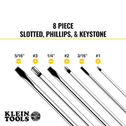 KLEIN TOOLS 8-Piece Screwdriver Set / One Size / Black Screwdriver Sets