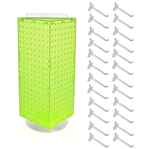 Azar Displays Pegboard + Hooks / Green / 8"W x 20"H Display Racks
