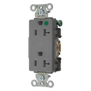 Receptacle Wiring Device Receptacle by Hubbell – Nylon, Gray, Model 19659