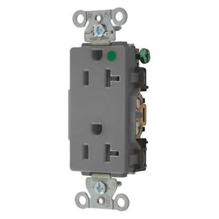 Receptacle Wiring Device Receptacle by Hubbell – Nylon, Gray, Model 19659