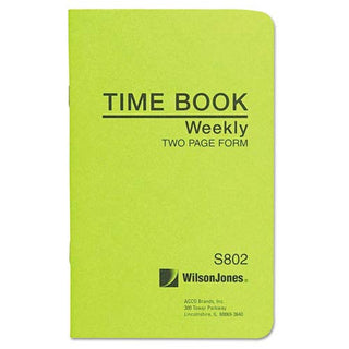 WLJS802 - Wilson Jonesreg; Foremans Time Book – Paper, White