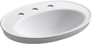 Kohler Serif® Drop-in bathroom sink with 8" widespread faucet holes