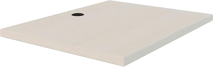 Interion Modular Partition Desktop, 30" W x 24" D, White Ash