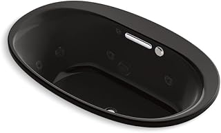 Kohler K-5714-XHGH-7 Underscore Oval Bathtub, Black Black