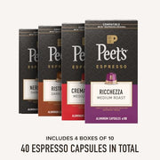 Peet's Coffee Classic Variety Pack / 10 Count (Pack of 4) / Variety Pack Coffee Gifts