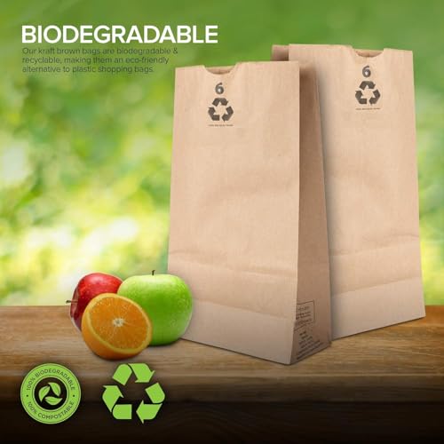 Stock Your Home 1000 / 6 Lb / Brown Food Storage Bags
