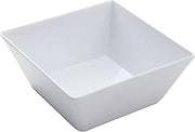 American Metalcraft MELSQ94 Melamine 9.5" Square Bowl, 125-Ounce, White