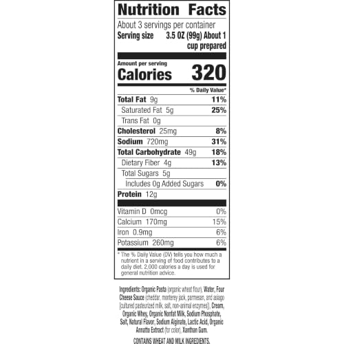 Annie's Homegrown Four Cheese / 11.3 Ounce (Pack of 1) / 1 Macaroni & Cheese