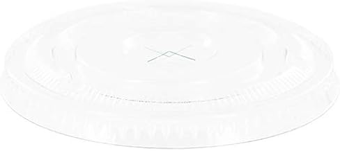 MarketPRO Flat X-Slot Plastic Lid for 12-24 oz Cold Cups | 1000 Per Case