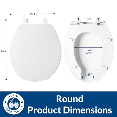 Bemis Round (Pack of 2) / White / Open Front Toilet Seats