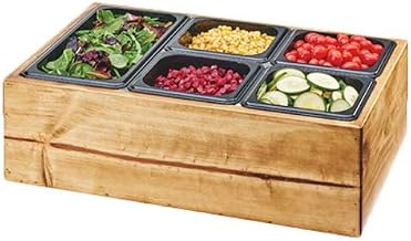 Cal-Mil 3585-99 Madera Salad Station Includes (5) Pan Inserts And (1) Ice Liner