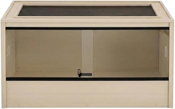 Maple Reptile Lounge with Warm Interior, Durable Glass and Stainless Steel Construction, 36 Inch Size, Perfect for Comfortable Reptile Habitats