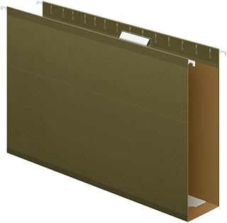 Pendaflex Extra Capacity Reinforced Hanging File, 3", Legal Size, Standard Green, 1/5 Cut, 25/BX (04153x3)