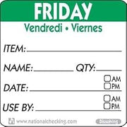 NATIONAL CHECKING CO Dateit Label 2 X 2 Paper Friday, 250 EA